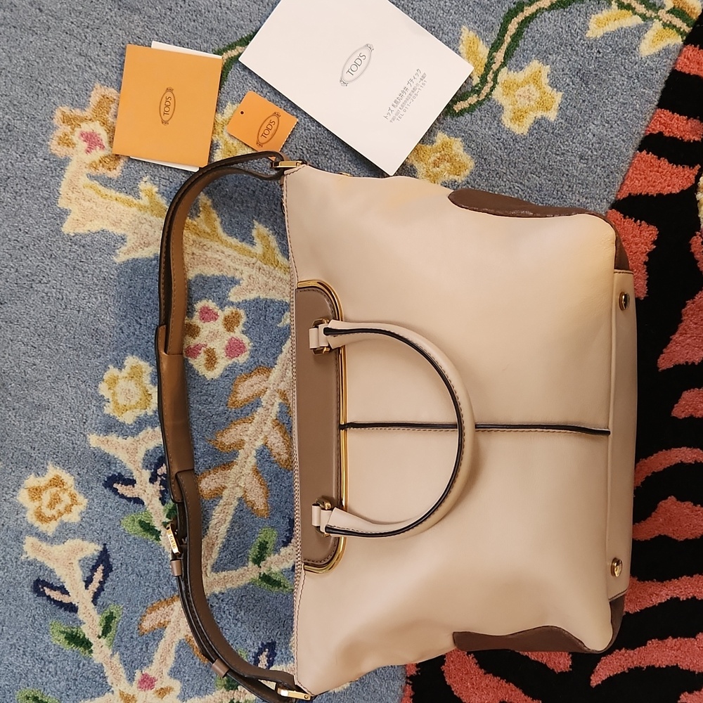 Tods Milky Bag in browns & gold